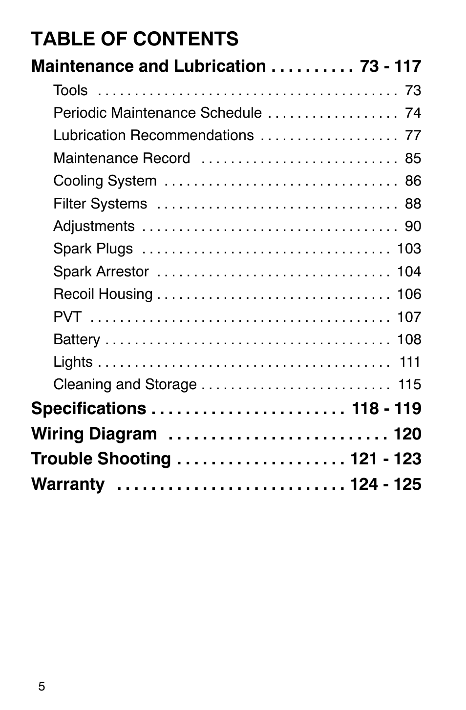 Polaris 2002 ATV Sportsman 6X6 User Manual | Page 8 / 131
