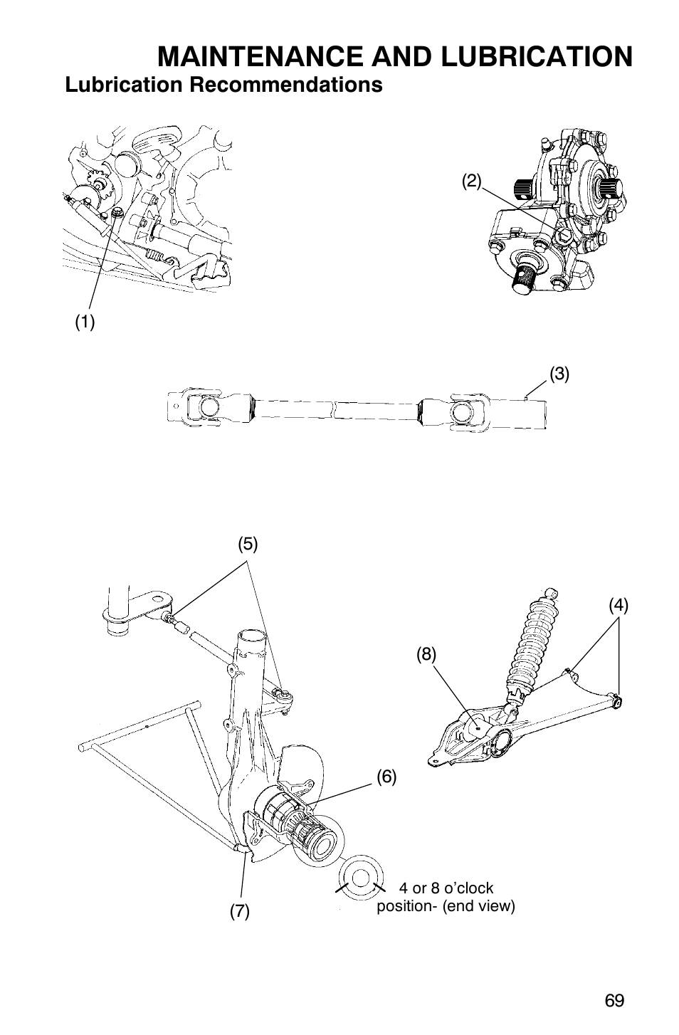 Maintenance and lubrication, Lubrication recommendations | Polaris 2005 ATV Scrambler 500 4X4 User Manual | Page 72 / 123