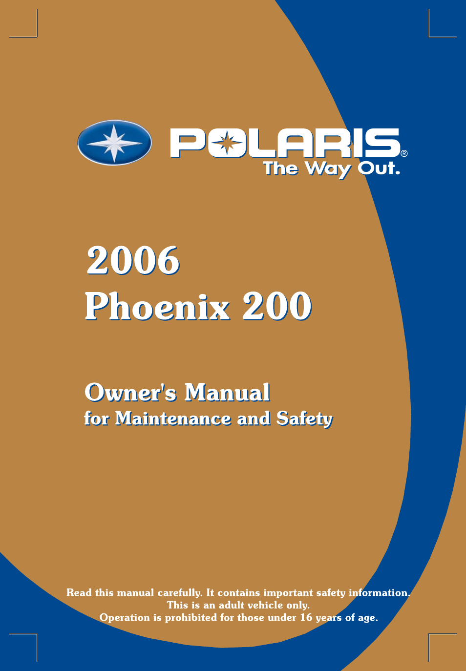 Polaris 2006 ATV Phoenix 200 User Manual | 114 pages