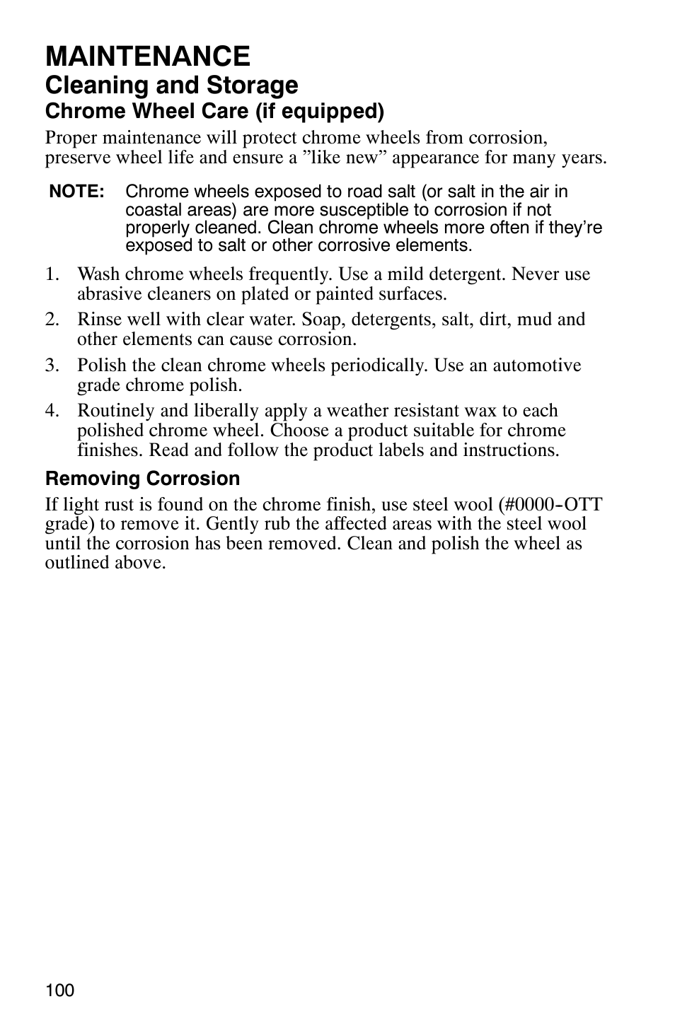 Maintenance, Cleaning and storage | Polaris 2007 ATV Sawtooth User Manual | Page 103 / 122
