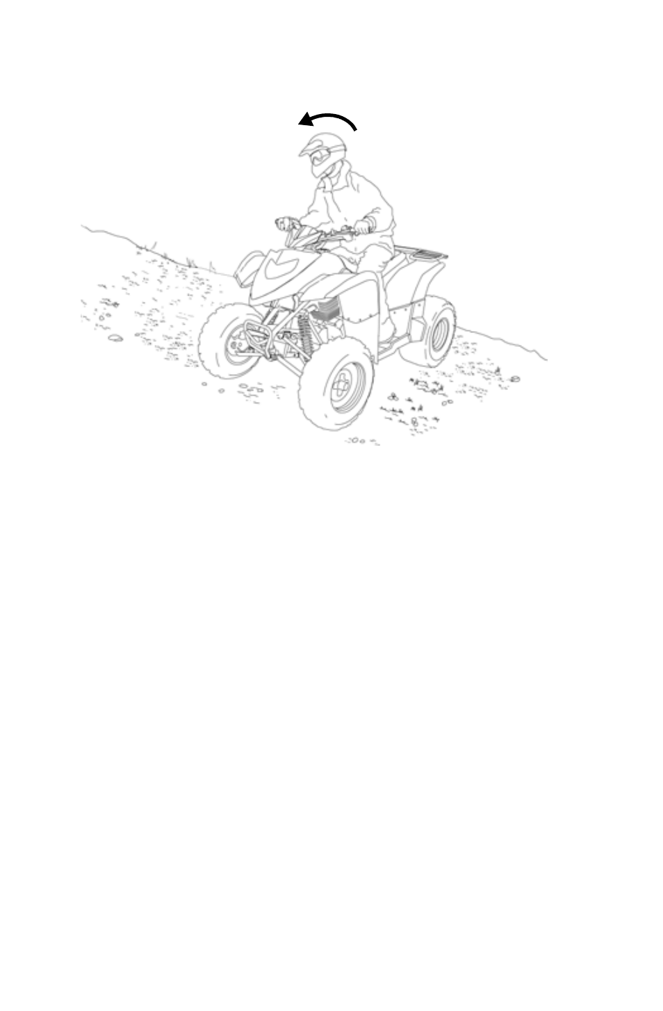 Driving on a sidehill, Operation, Driving on a sidehill (sidehilling) | Polaris 2011 ATV Phoenix 200 User Manual | Page 45 / 114