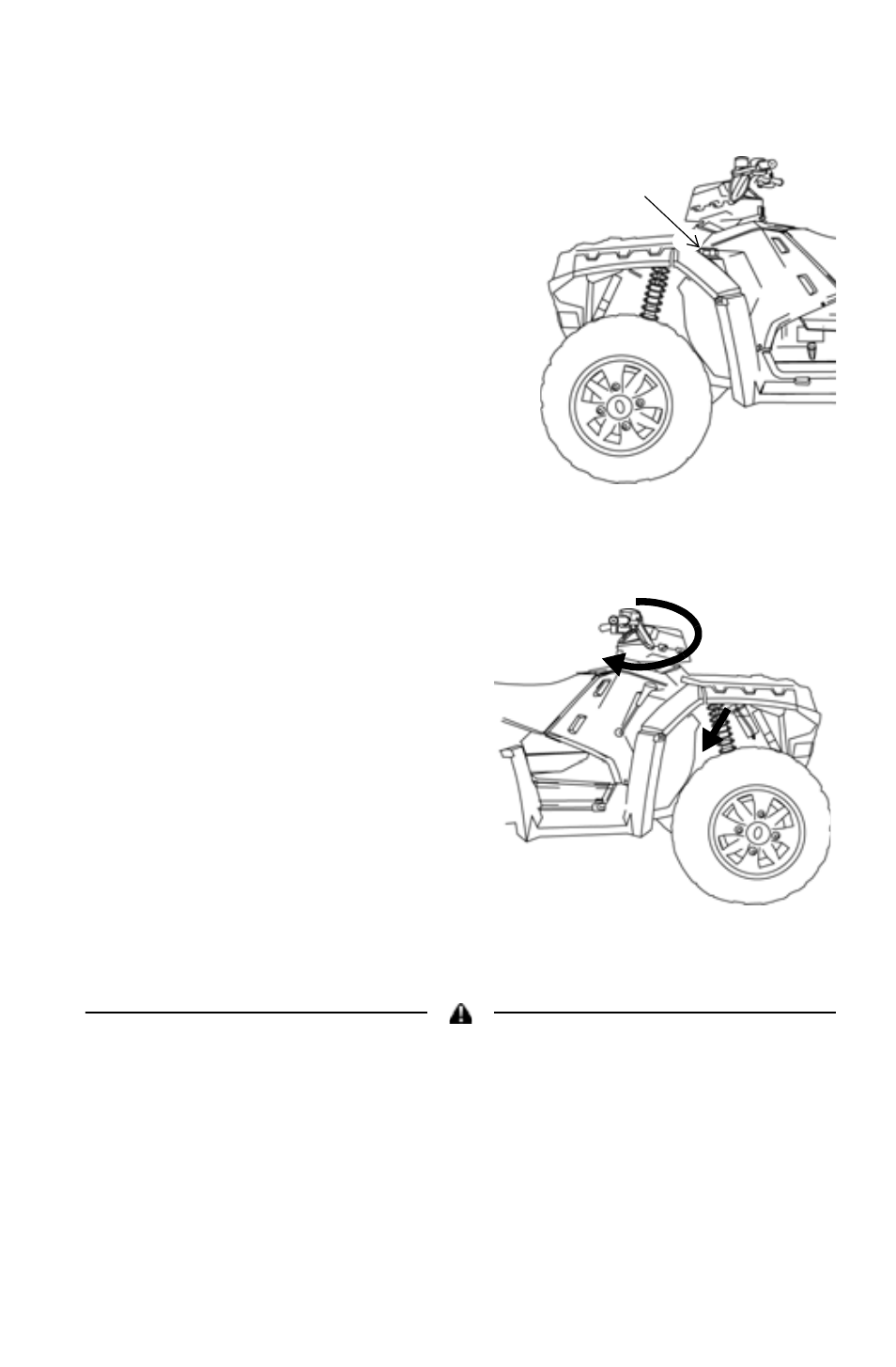 Fuel tank, Steering lock, Features and controls | Polaris 2011 ATV Sportsman Touring 550 INTL User Manual | Page 34 / 143