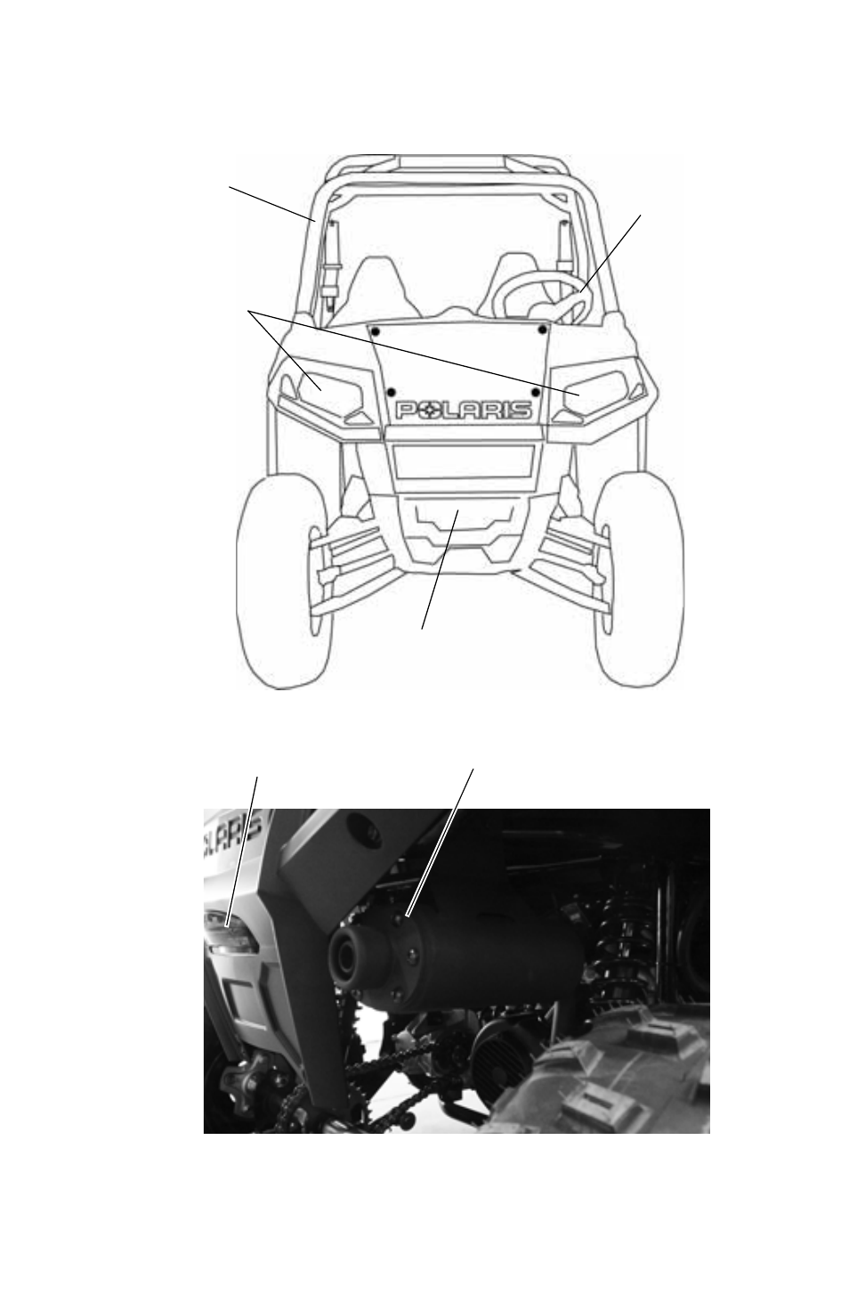 Features and controls, Component locations | Polaris 2012 ATV RZR 170 User Manual | Page 28 / 114