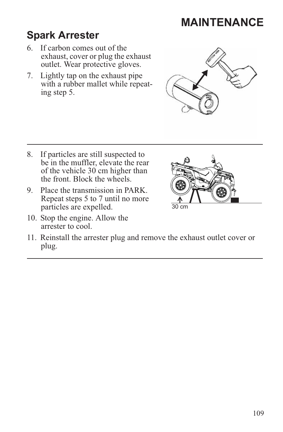 Maintenance, Spark arrester | Polaris 2013 ATV Sportsman 500 Tractor INTL User Manual | Page 111 / 141