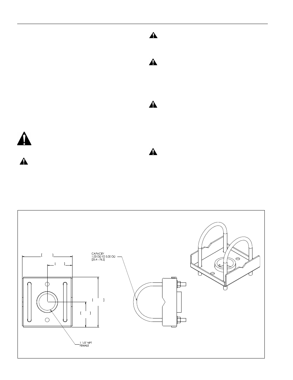 Disclaimer, Important warnings and cautions, Dimensions | Chief Manufacturing Truss Ceiling Adapter CMA365 User Manual | Page 2 / 6