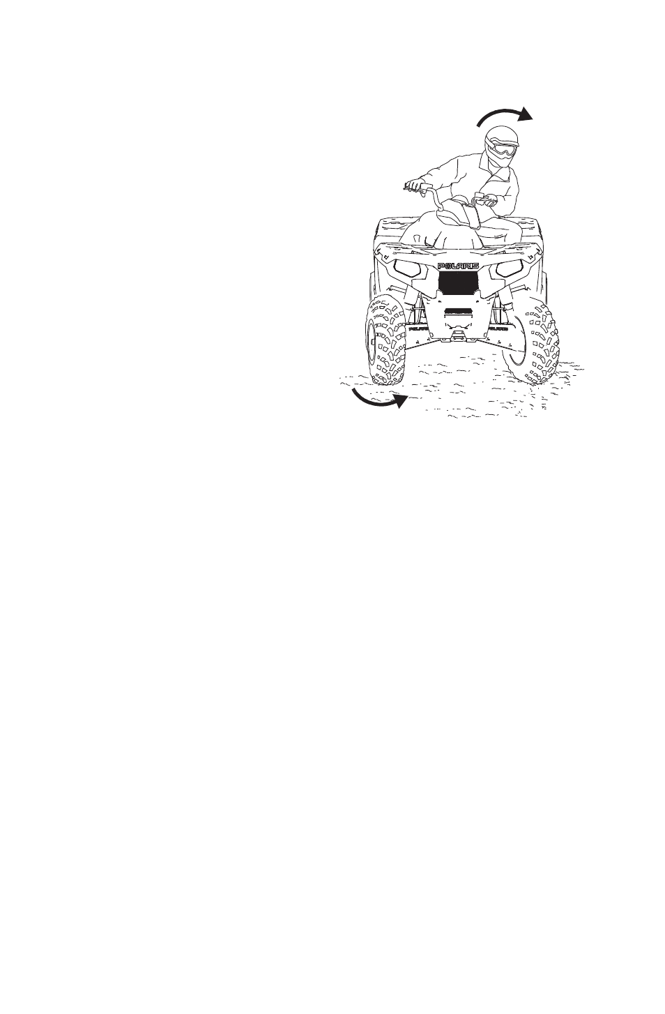 Operation, Turning the vehicle | Polaris 2014 ATV Sportsman 800 EFI User Manual | Page 53 / 147