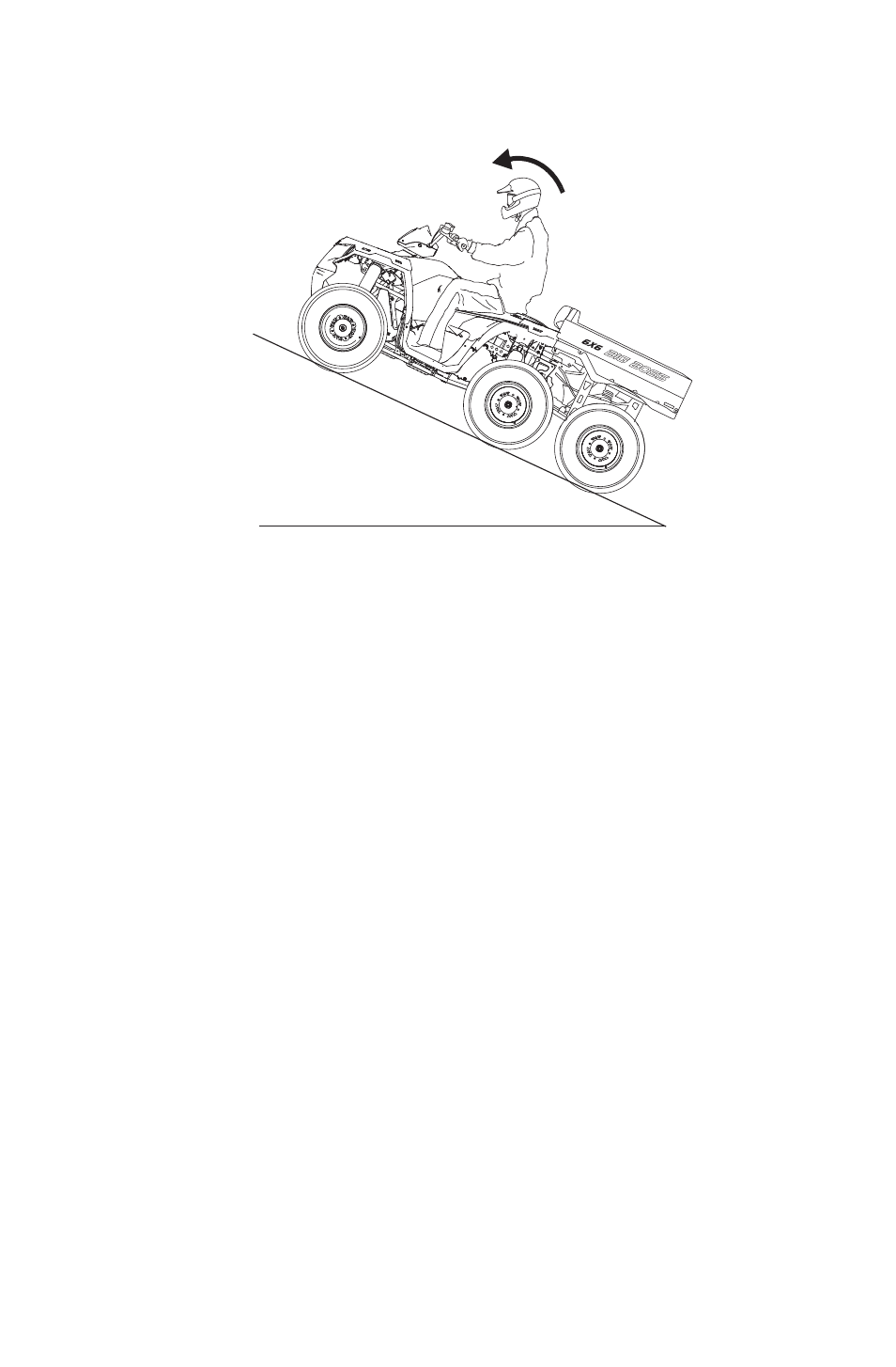 Operation, Driving uphill | Polaris 2014 ATV Sportsman Big Boss 6x6 User Manual | Page 57 / 152