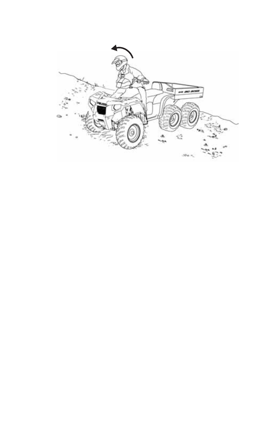 Operation, Driving on a sidehill (sidehilling) | Polaris 2014 ATV Sportsman Big Boss 6x6 User Manual | Page 58 / 152