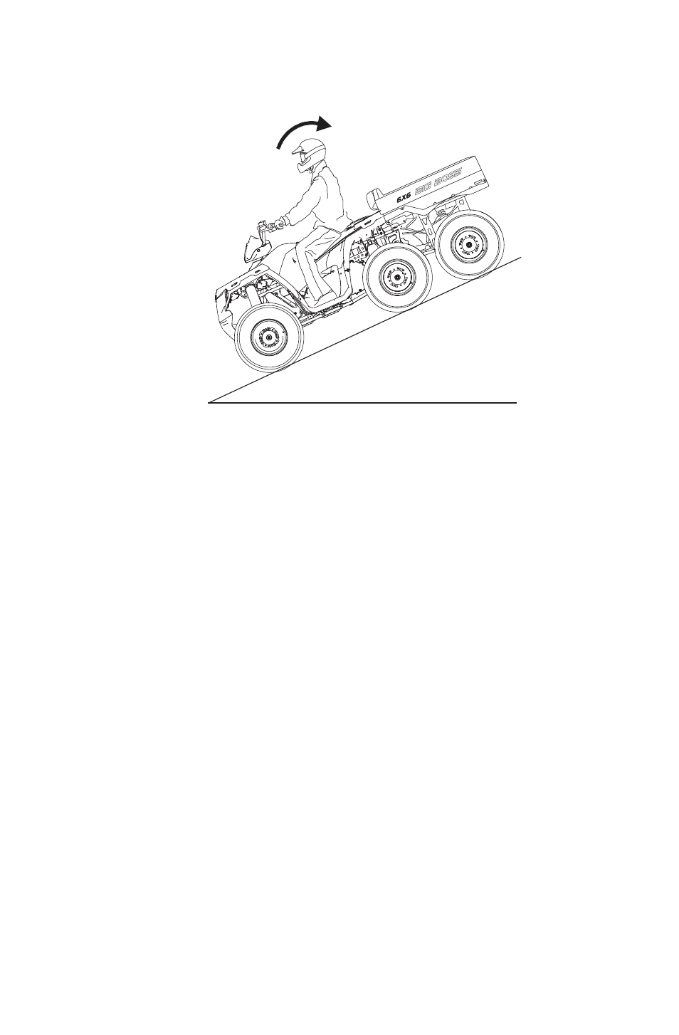 Operation, Driving downhill | Polaris 2014 ATV Sportsman Big Boss 6x6 User Manual | Page 59 / 152