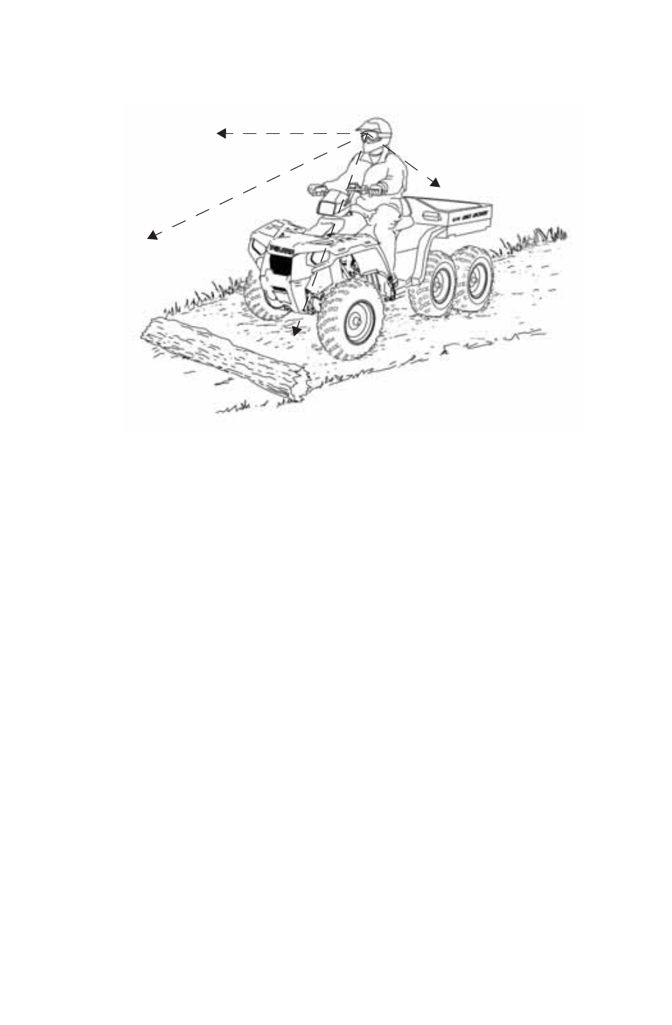 Operation, Driving over obstacles | Polaris 2014 ATV Sportsman Big Boss 6x6 User Manual | Page 62 / 152