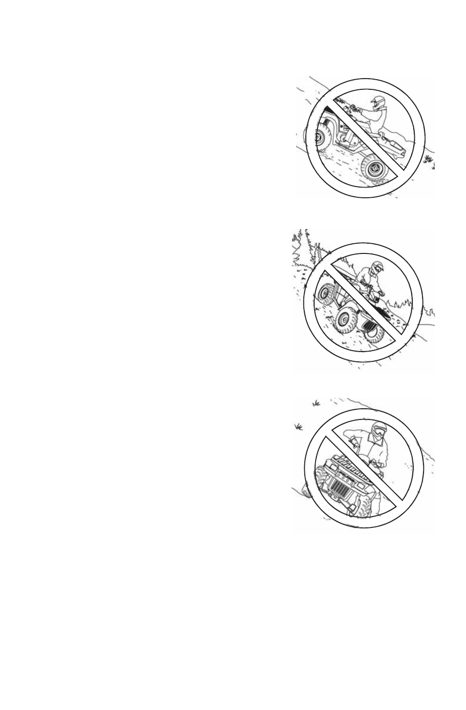 Safety, Safety warnings, Improper hill climbing | Descending hills improperly, Crossing hillsides | Polaris 2014 ATV Sportsman Touring 550 EPS User Manual | Page 17 / 163