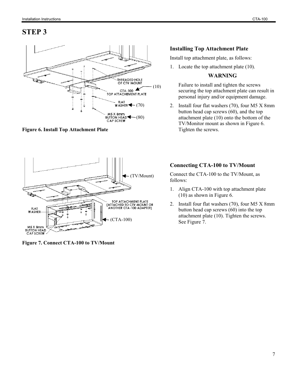 Step 3 | Chief Manufacturing CTA-100 User Manual | Page 7 / 9