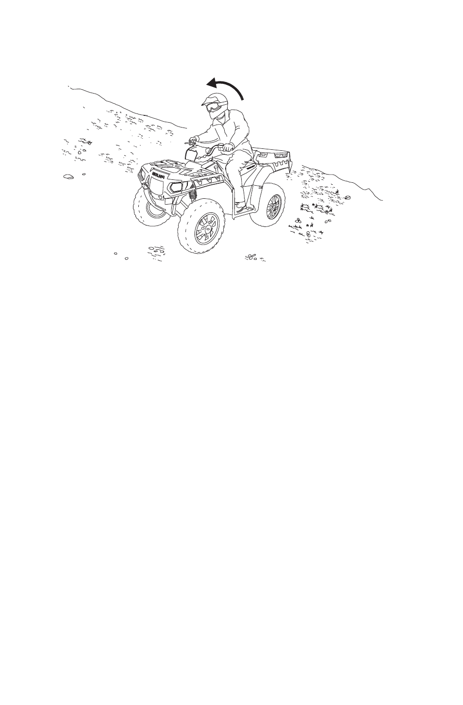 Operation, Driving on a sidehill (sidehilling) | Polaris 2014 ATV Sportsman X2 550 EPS User Manual | Page 68 / 166