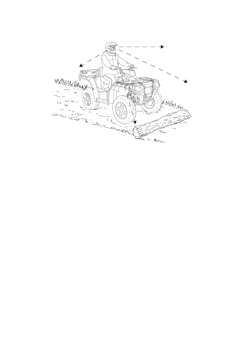 Operation, Driving over obstacles | Polaris 2014 ATV Sportsman X2 550 EPS User Manual | Page 73 / 166