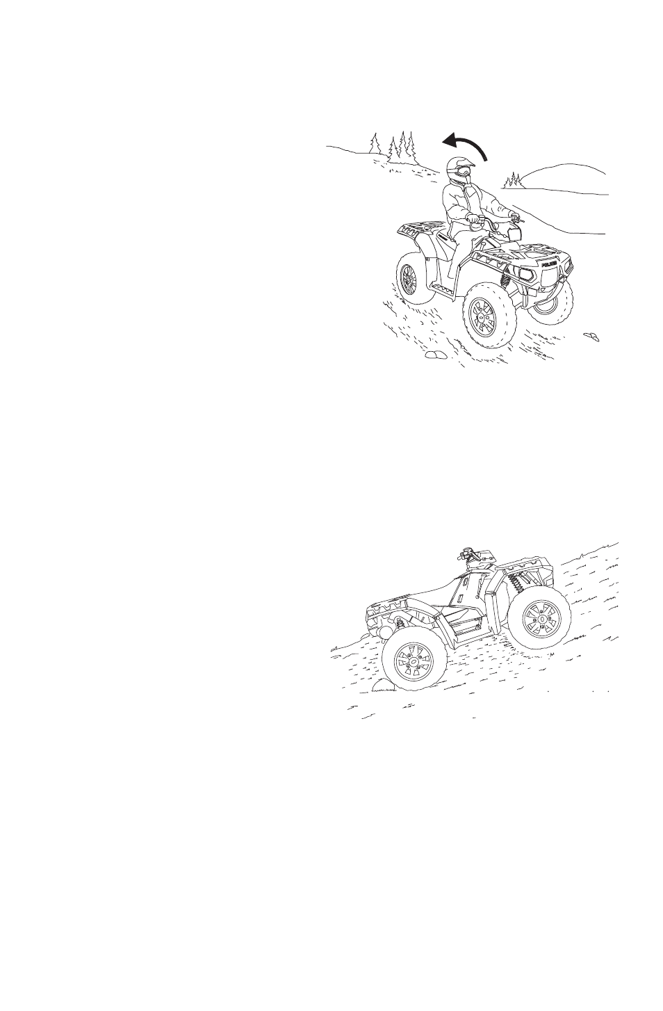 Operation, Driving downhill, Parking on an incline | Polaris 2014 ATV Sportsman 550 EPS User Manual | Page 65 / 160