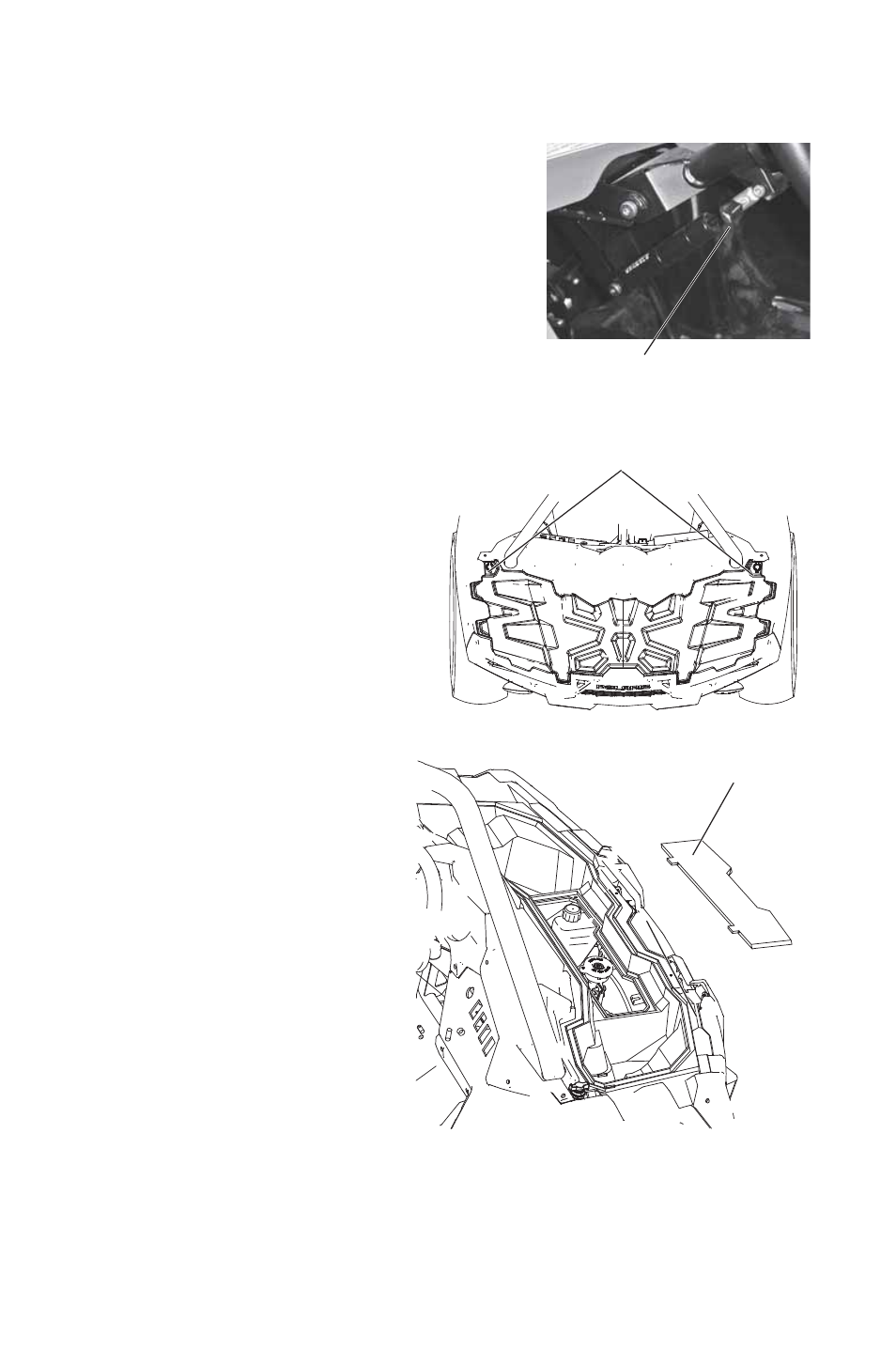 Features and controls, Steering wheel, Front box cover | Polaris 2015 ATV Sportsman ACE 570 User Manual | Page 28 / 153