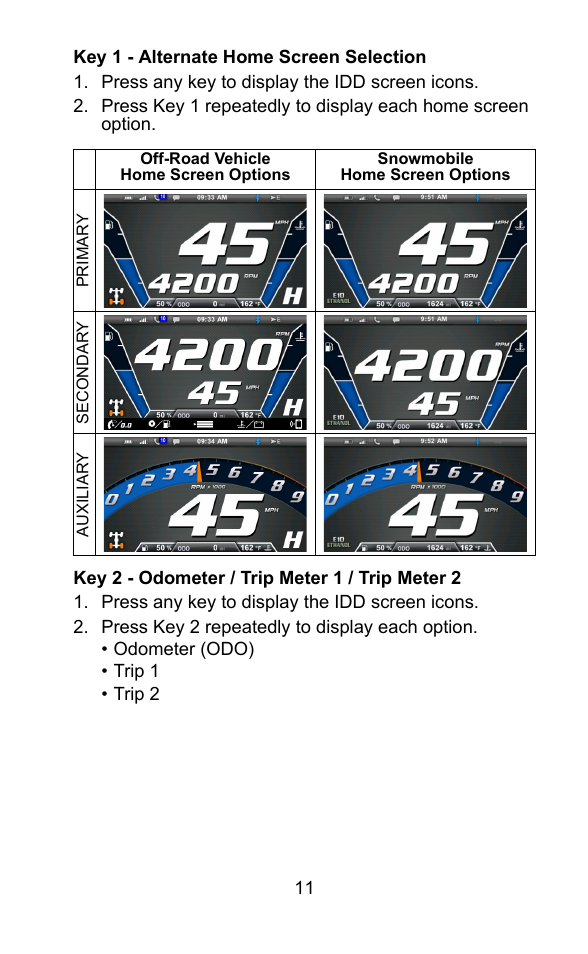 Polaris 2015 ATV Interactive Digital Display User Manual | Page 12 / 74