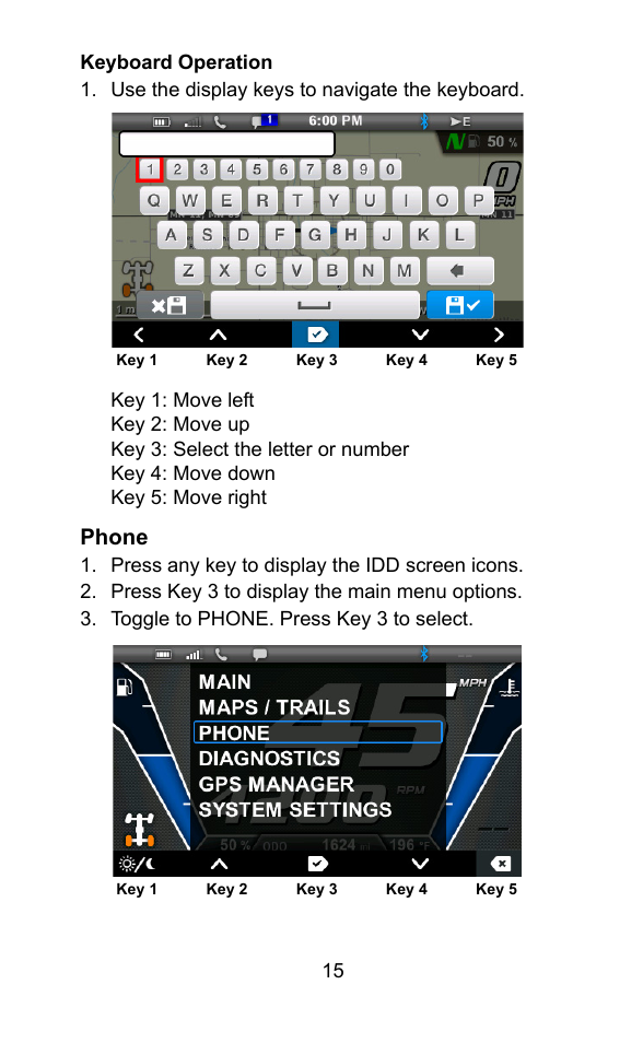 Phone | Polaris 2015 ATV Interactive Digital Display User Manual | Page 16 / 74