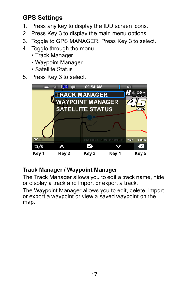 Gps settings | Polaris 2015 ATV Interactive Digital Display User Manual | Page 18 / 74