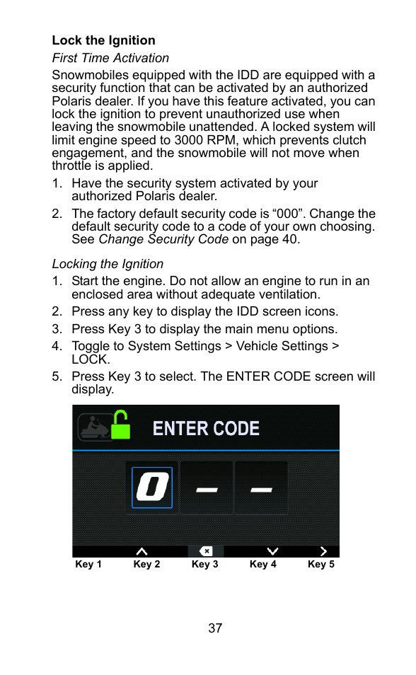 Polaris 2015 ATV Interactive Digital Display User Manual | Page 38 / 74