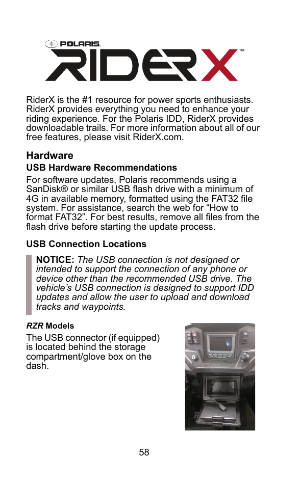 Riderx | Polaris 2015 ATV Interactive Digital Display User Manual | Page 59 / 74
