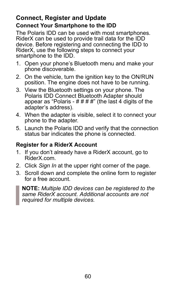 Polaris 2015 ATV Interactive Digital Display User Manual | Page 61 / 74