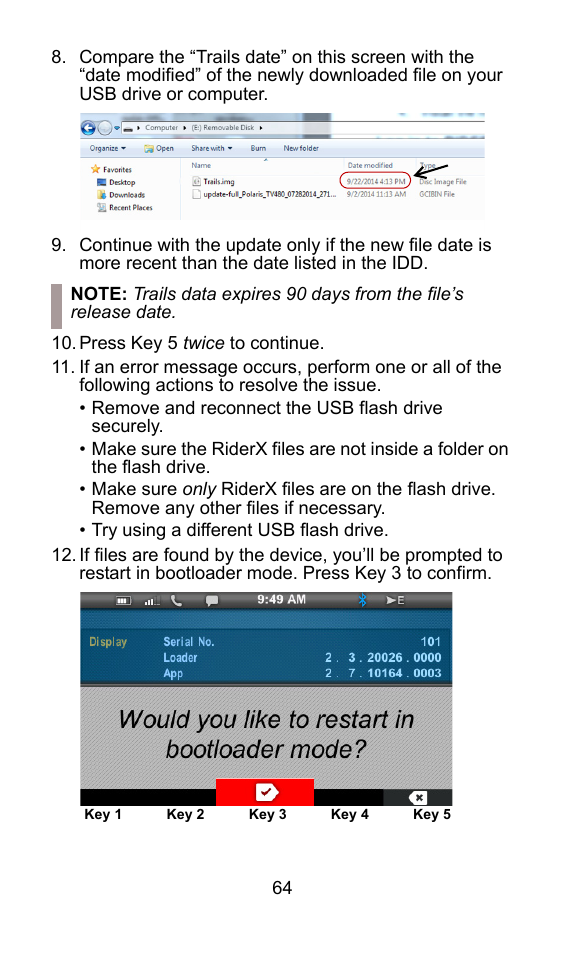 Polaris 2015 ATV Interactive Digital Display User Manual | Page 65 / 74