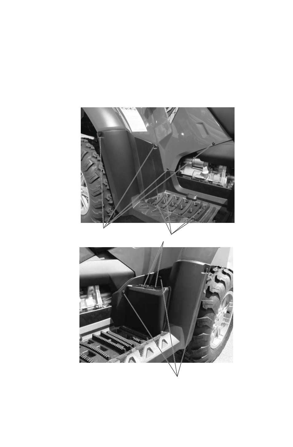 Maintenance, Side panel/footwell removal | Polaris 2016 ATV Sportsman 850 User Manual | Page 111 / 167