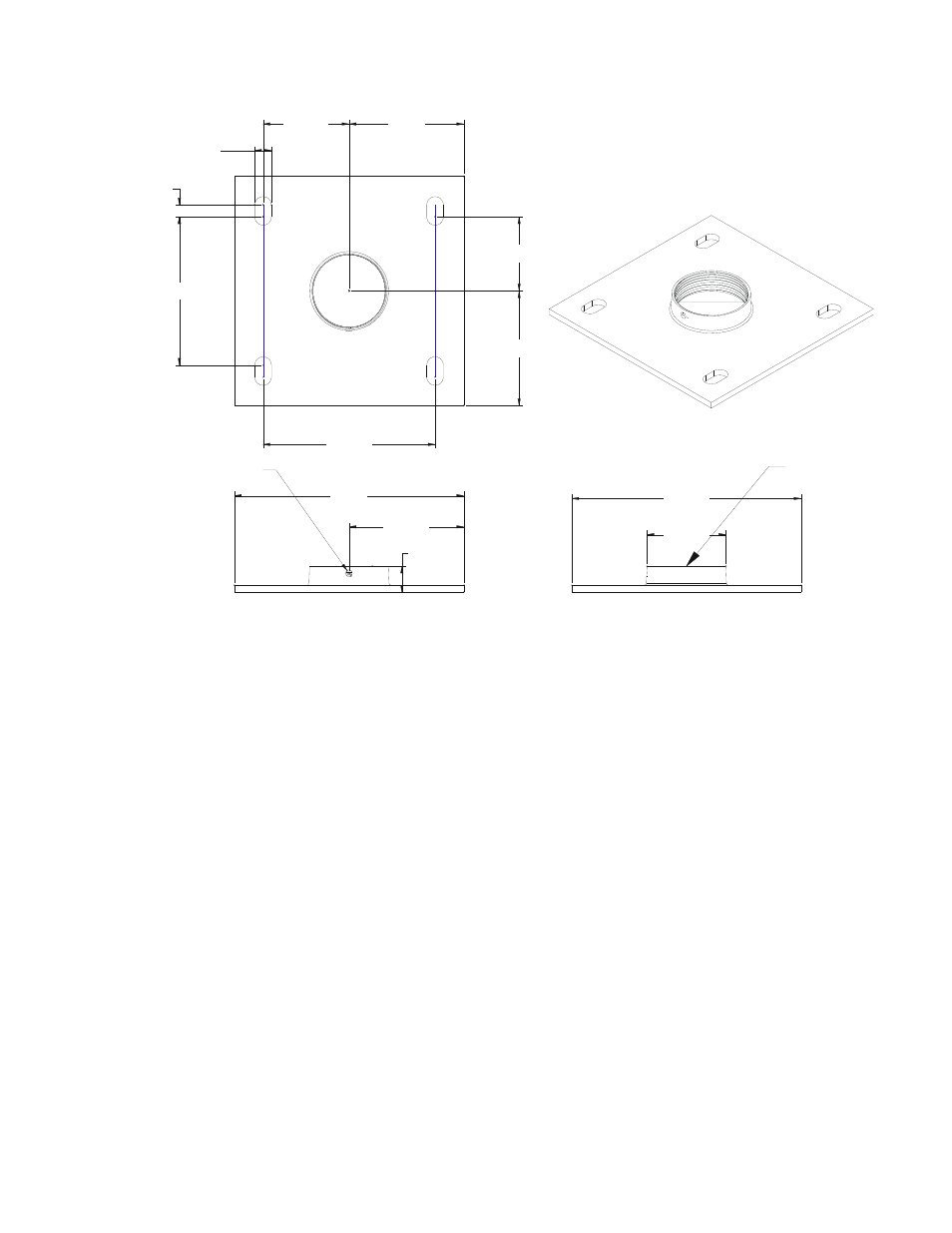 Figure 3. cma-115 dimensions | Chief Manufacturing Ceiling Plates CMA-110 User Manual | Page 3 / 4