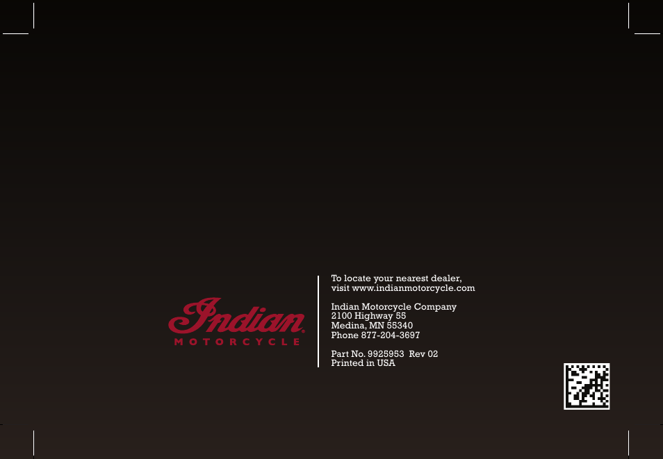 Polaris 2015 INDIAN Scout User Manual | Page 122 / 122