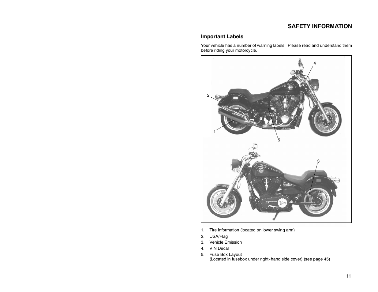 Polaris 2000 Victory Sport Cruiser User Manual | Page 16 / 73