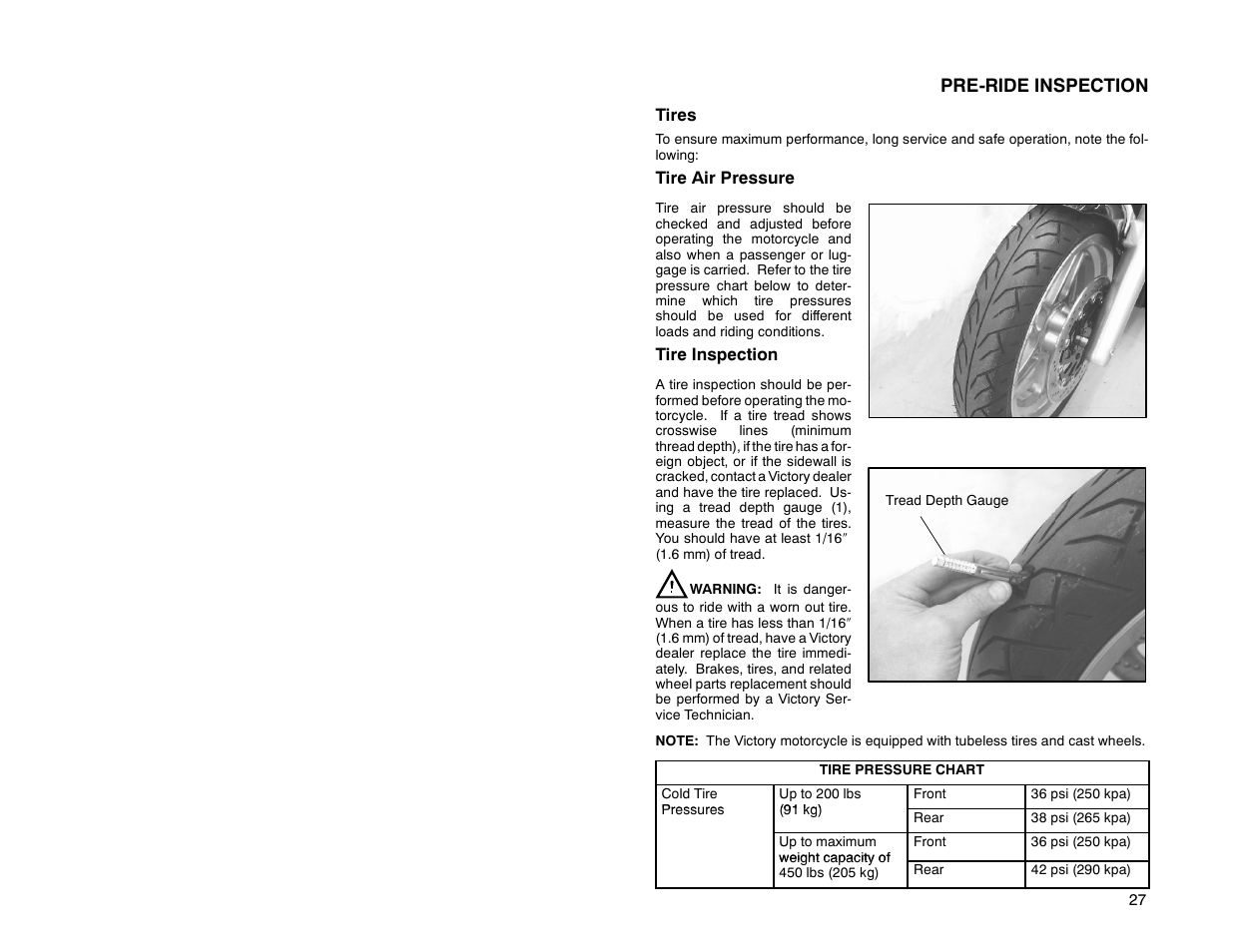 Pre-ride inspection | Polaris 2000 Victory Sport Cruiser User Manual | Page 32 / 73