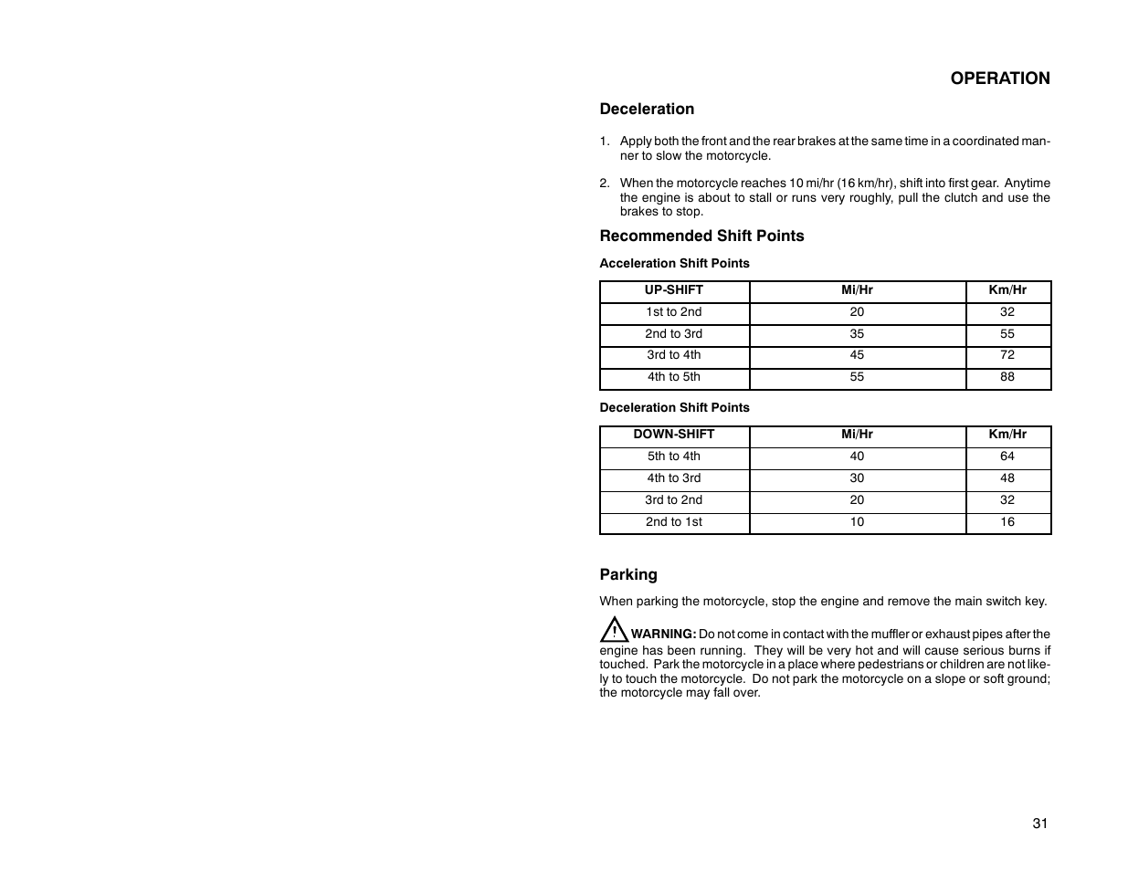 Operation | Polaris 2000 Victory Sport Cruiser User Manual | Page 36 / 73