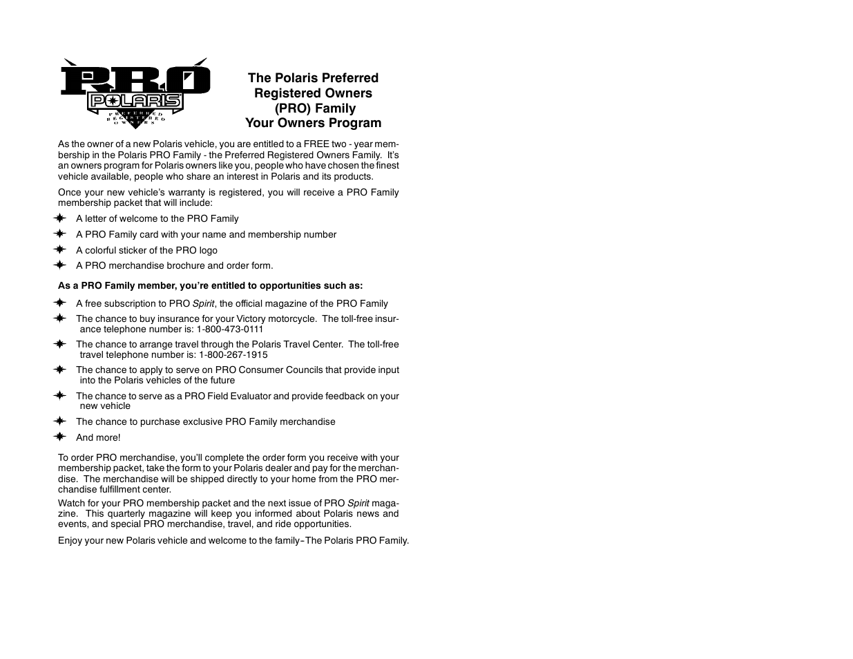 Polaris 2000 Victory Sport Cruiser User Manual | Page 4 / 73