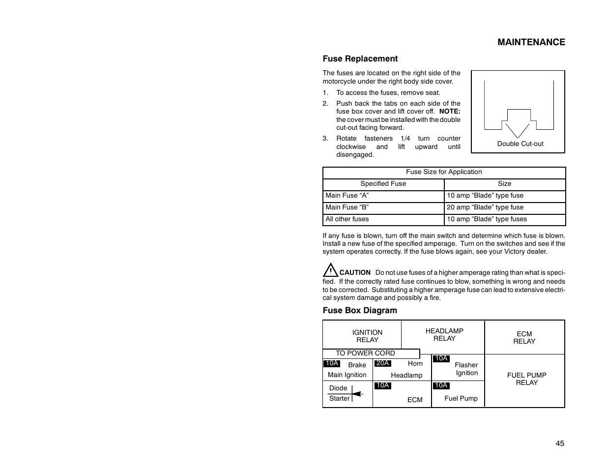 Maintenance | Polaris 2000 Victory Sport Cruiser User Manual | Page 50 / 73