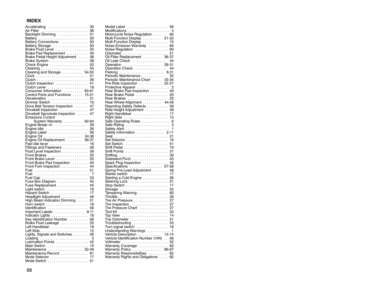 Polaris 2000 Victory Sport Cruiser User Manual | Page 73 / 73