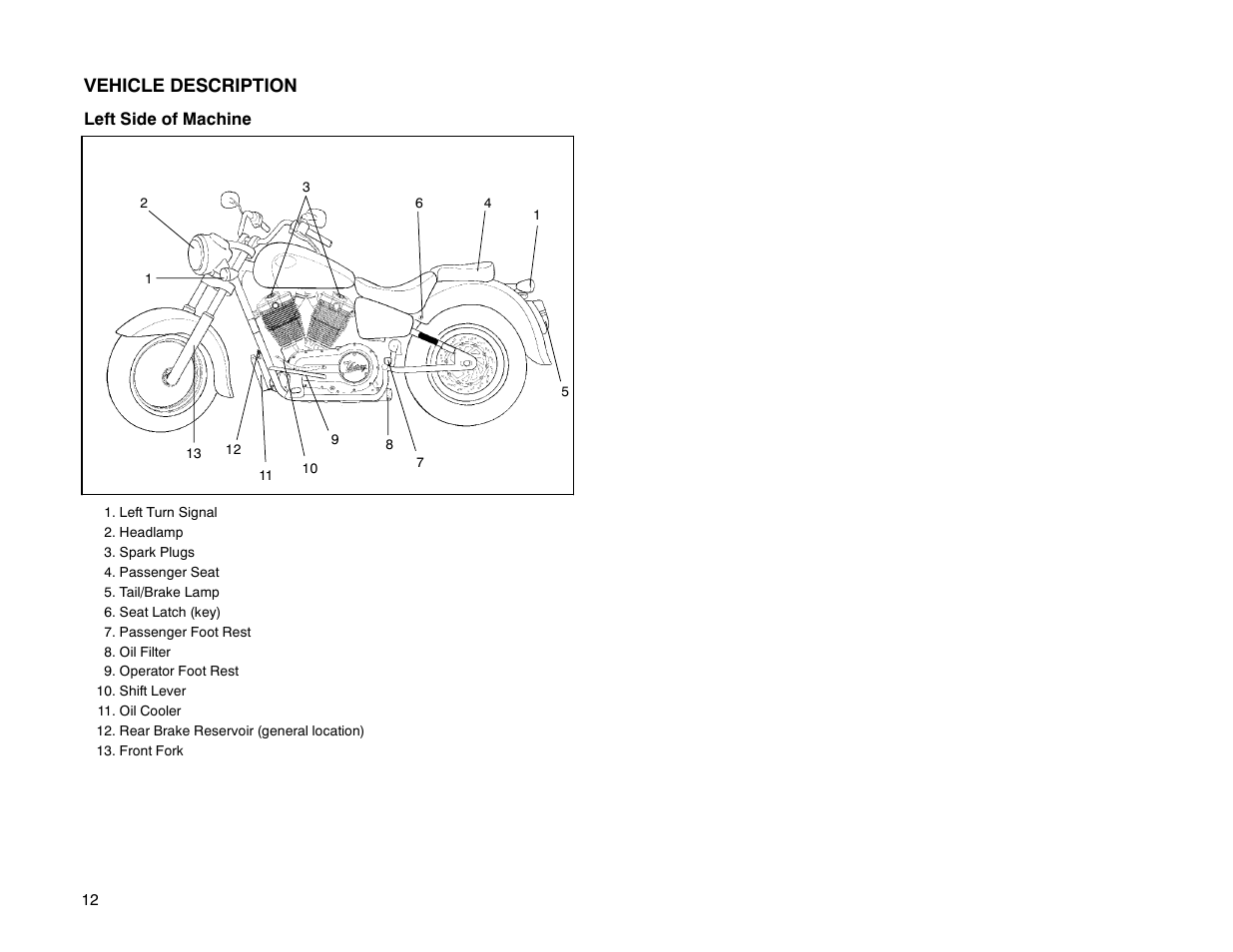 Vehicle description | Polaris 2000 Victory Special Edition User Manual | Page 19 / 76