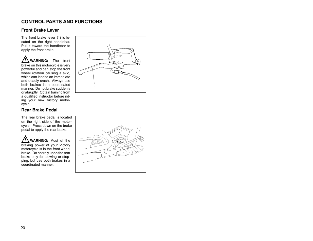 Control parts and functions | Polaris 2000 Victory Special Edition User Manual | Page 27 / 76