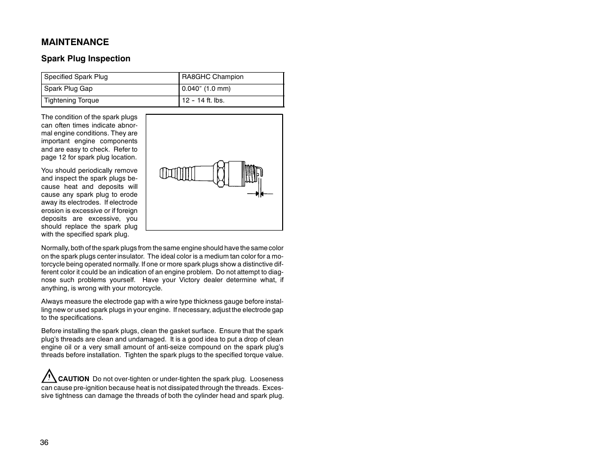 Maintenance | Polaris 2000 Victory Special Edition User Manual | Page 43 / 76