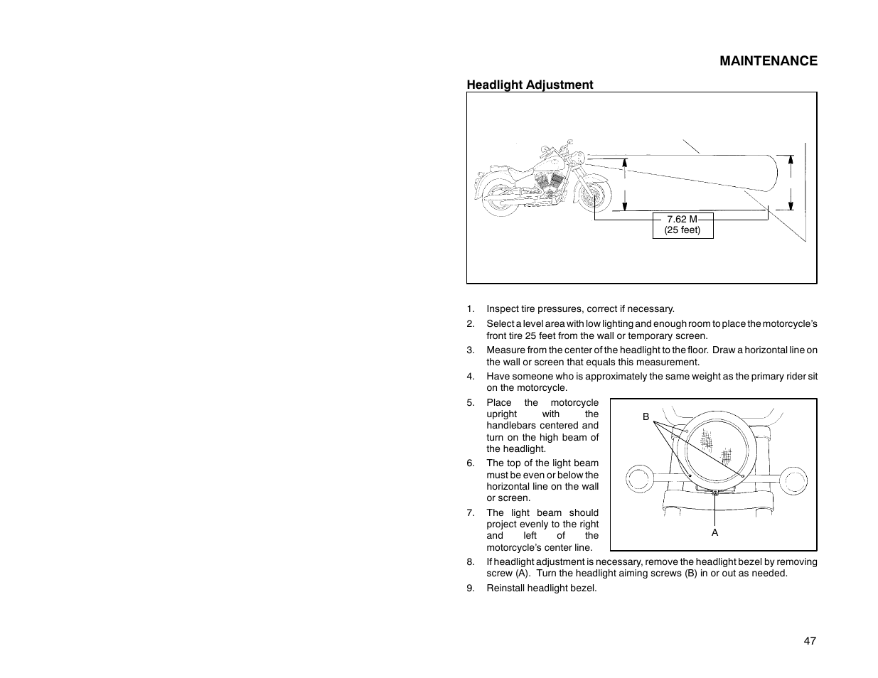 Maintenance | Polaris 2000 Victory Special Edition User Manual | Page 54 / 76