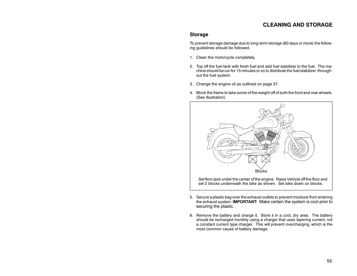 Cleaning and storage | Polaris 2000 Victory Special Edition User Manual | Page 62 / 76