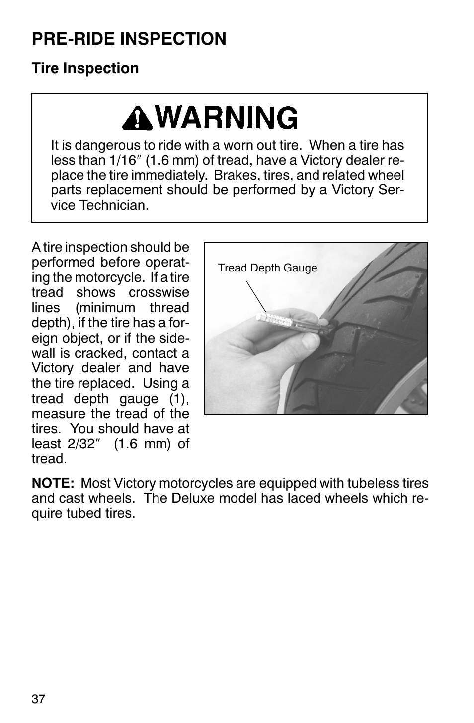 Pre-ride inspection | Polaris 2001 Victory Standard Cruiser User Manual | Page 44 / 107