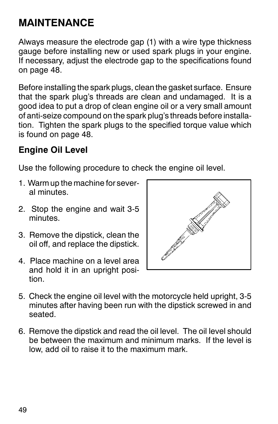 Maintenance | Polaris 2001 Victory Standard Cruiser User Manual | Page 56 / 107