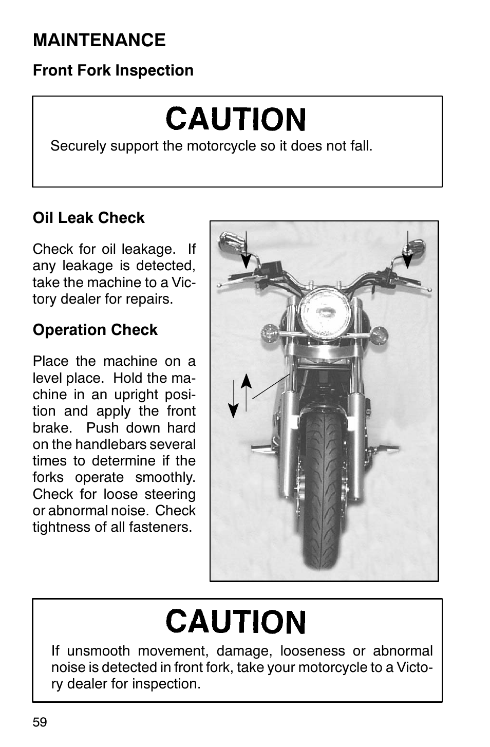 Maintenance | Polaris 2001 Victory Standard Cruiser User Manual | Page 66 / 107