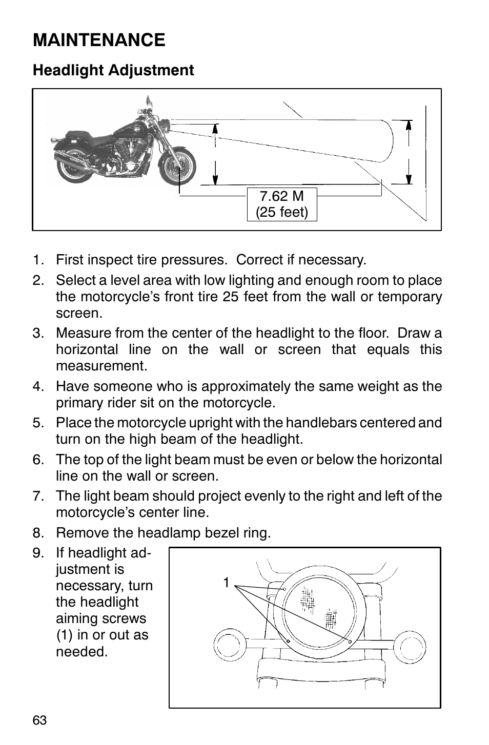 Maintenance | Polaris 2001 Victory Standard Cruiser User Manual | Page 70 / 107