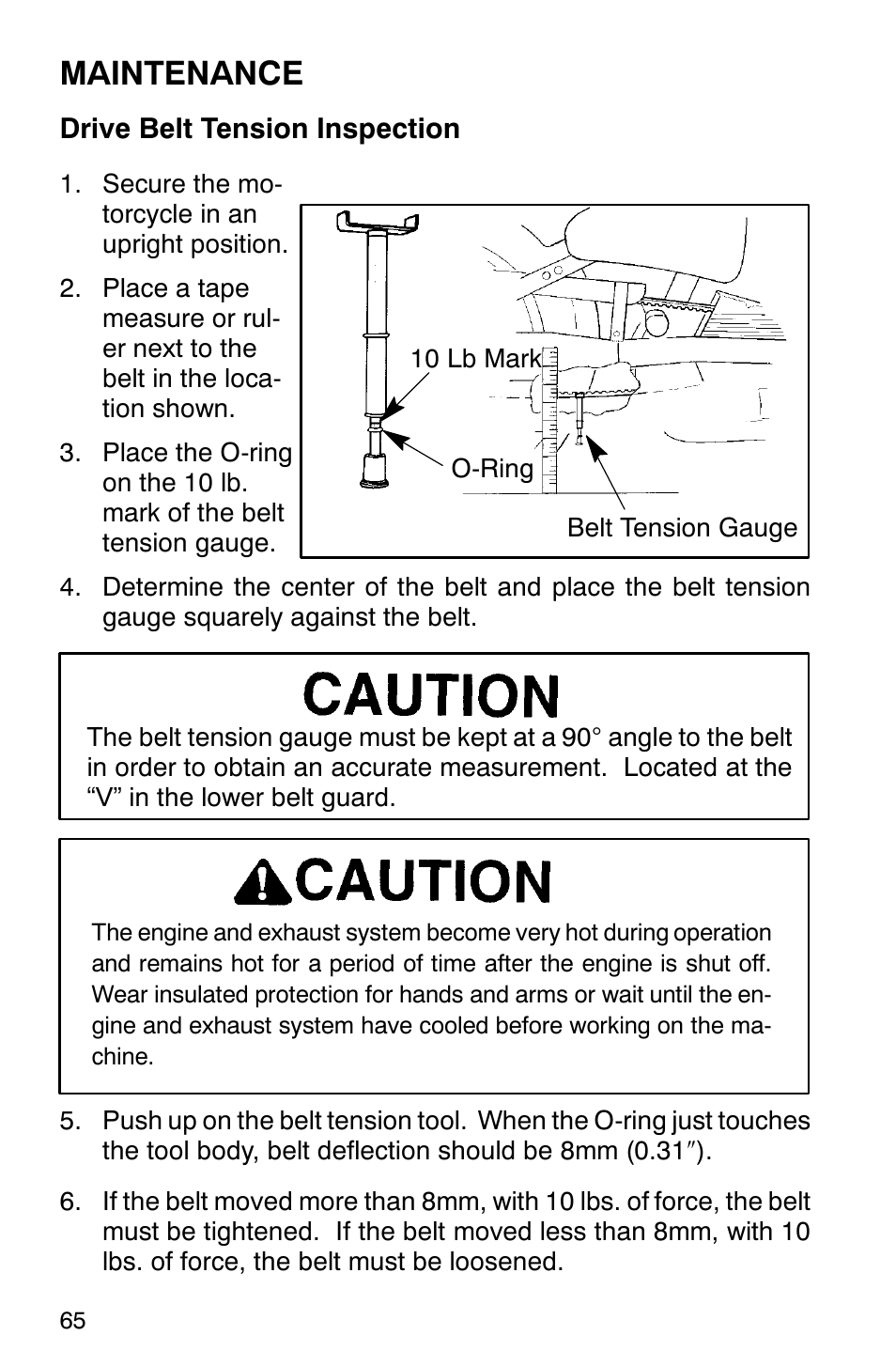 Maintenance | Polaris 2001 Victory Standard Cruiser User Manual | Page 72 / 107