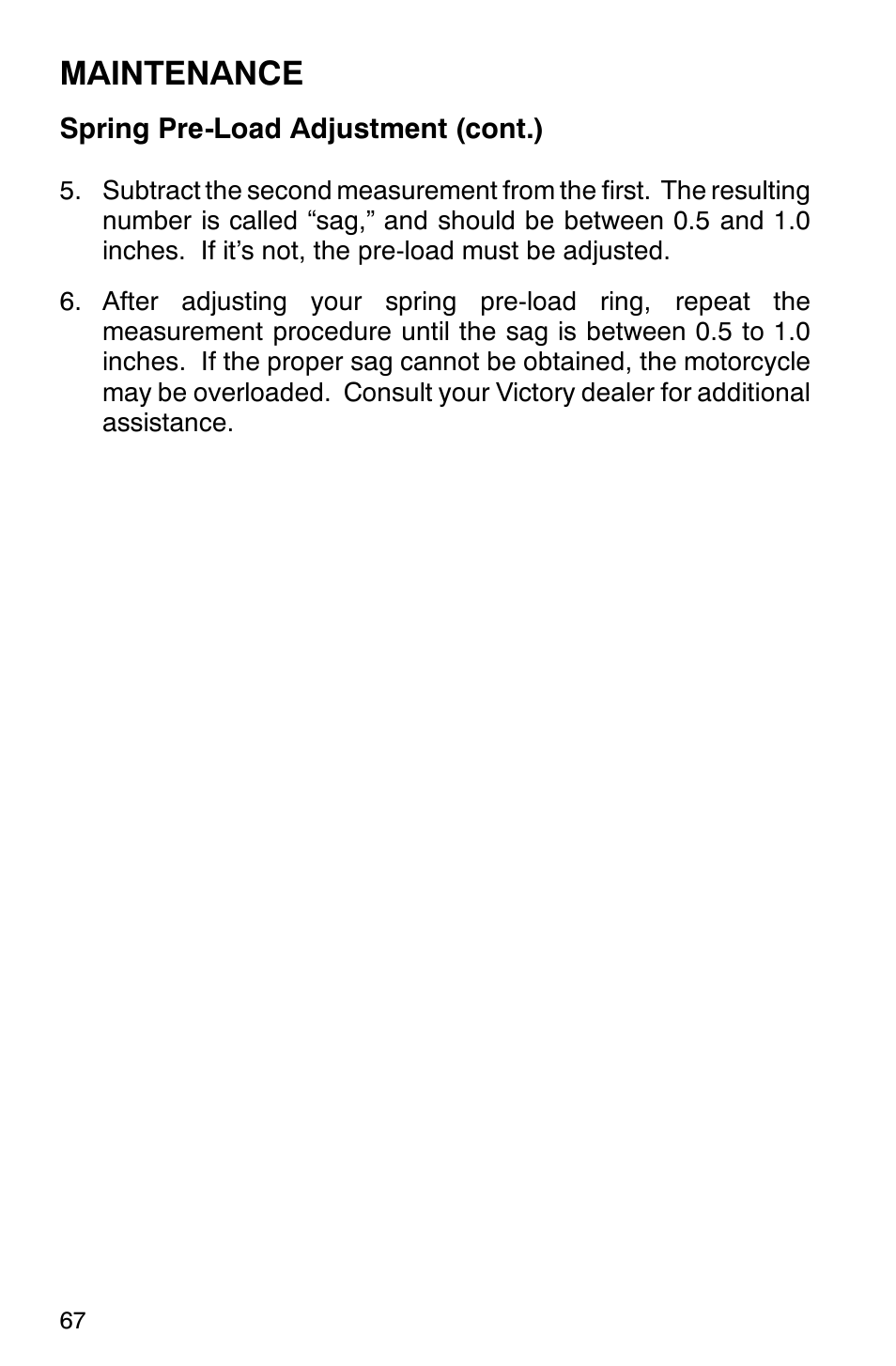 Maintenance | Polaris 2001 Victory Standard Cruiser User Manual | Page 74 / 107
