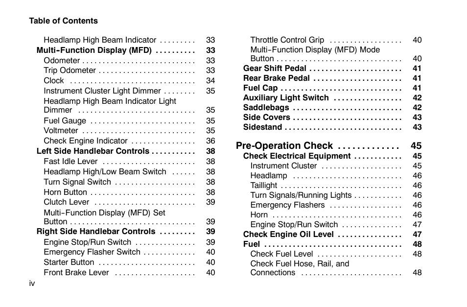 Polaris 2002 Victory Touring Cruiser User Manual | Page 10 / 166
