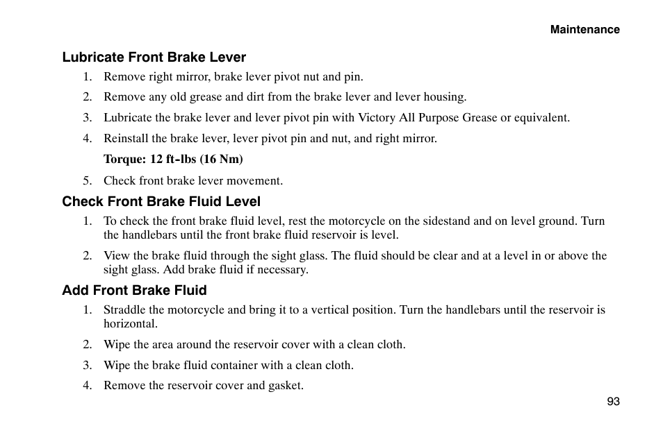 Polaris 2002 Victory Touring Cruiser User Manual | Page 107 / 166