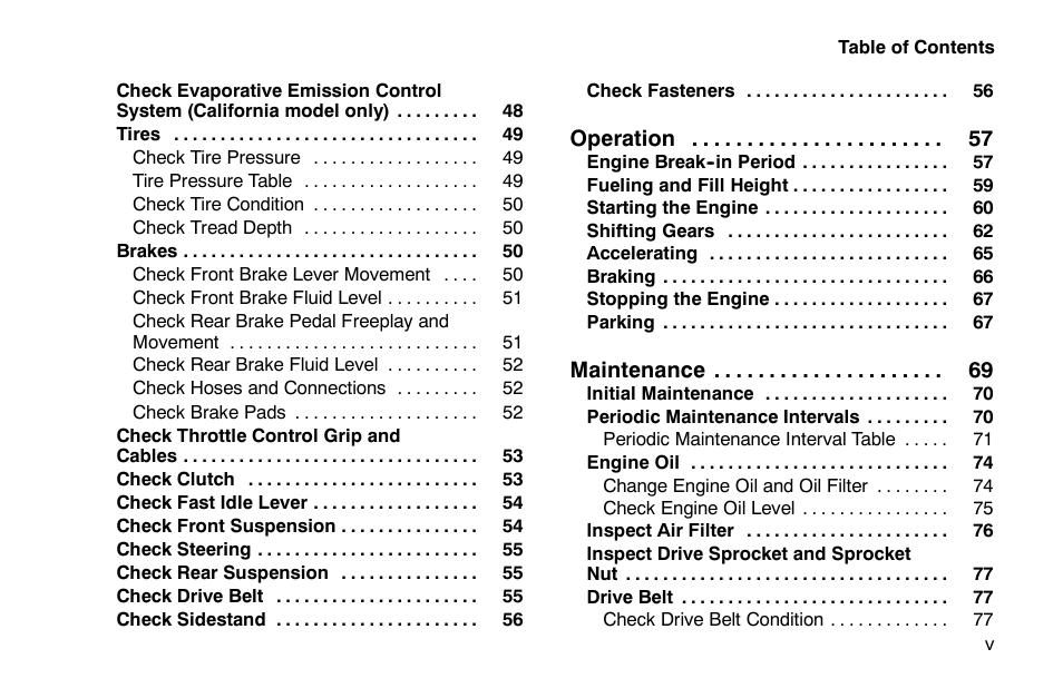 Polaris 2002 Victory Touring Cruiser User Manual | Page 11 / 166